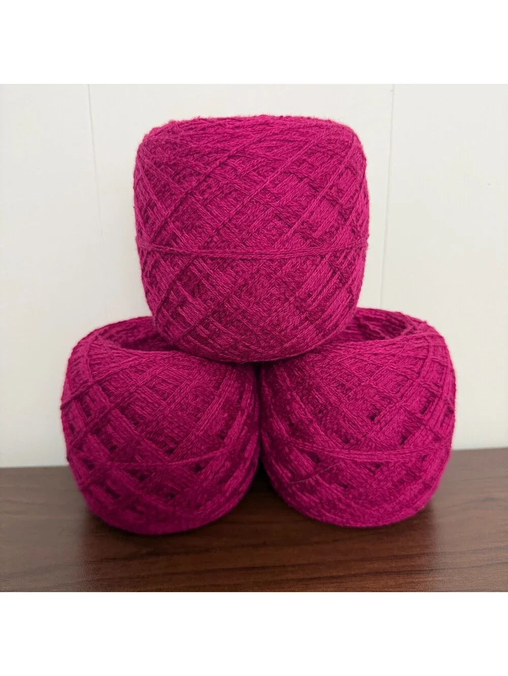 Reclaimed Cotton Blend DK Yarn – 916 Yards – Dark Berry 400g (3 Cakes)